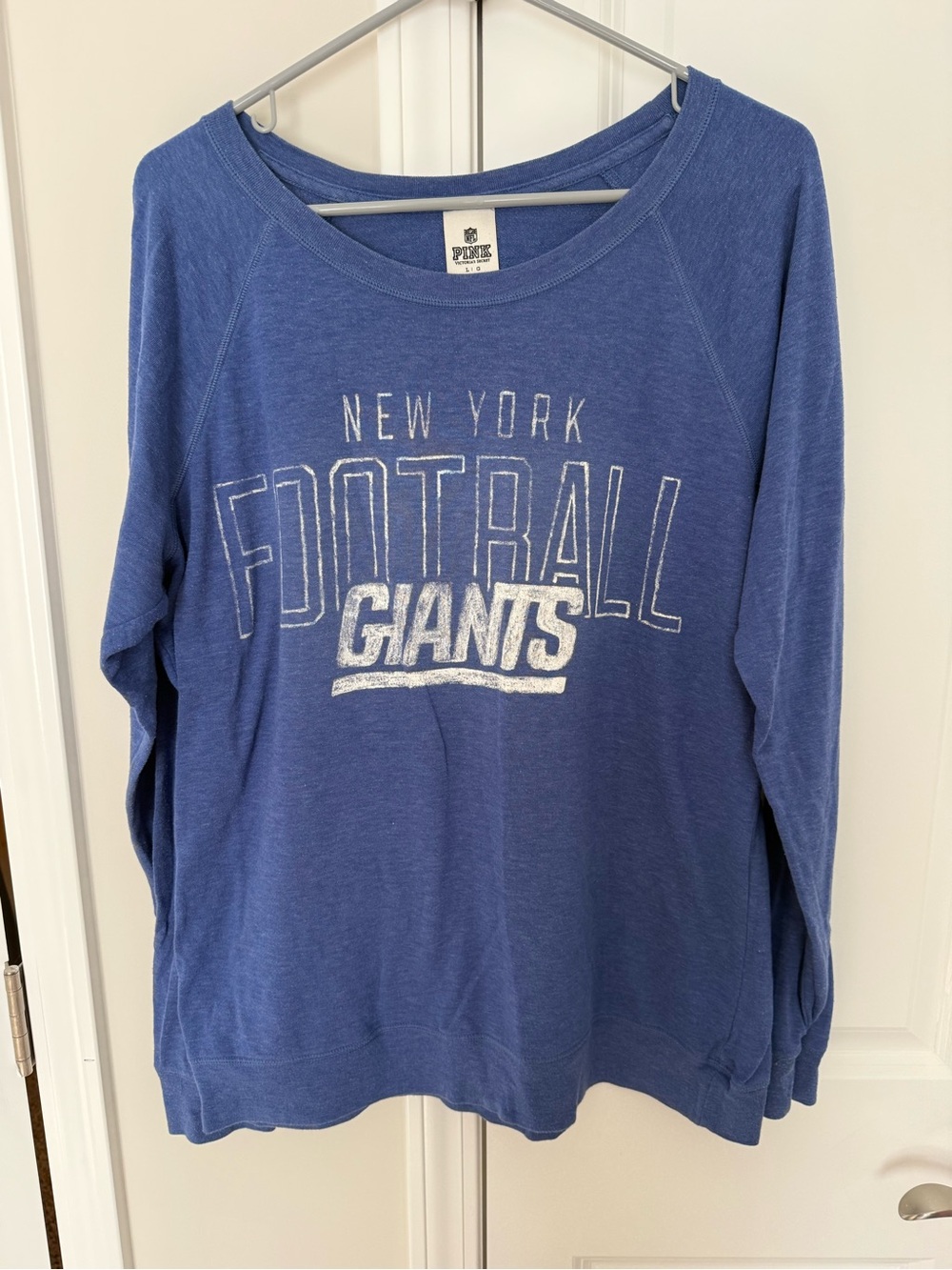 PINK Victoria's Secret Blue Crewneck Graphic Tee